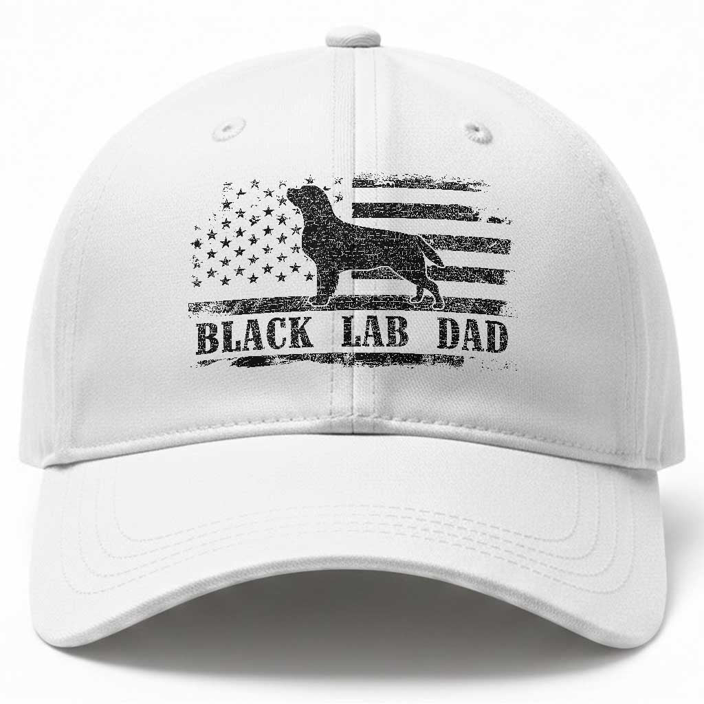 Black Lab Dad Baseball Cap Funny Labrador Dad Fathers Day Gift for Dog Lovers TS10 Print Your Wear
