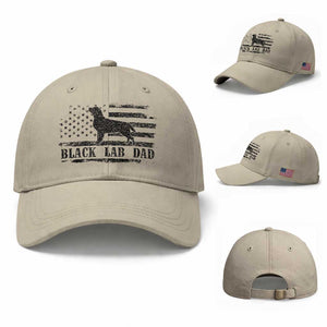 Black Lab Dad Baseball Cap Funny Labrador Dad Fathers Day Gift for Dog Lovers TS10 Baseball Cap Universal Fit Beige Print Your Wear