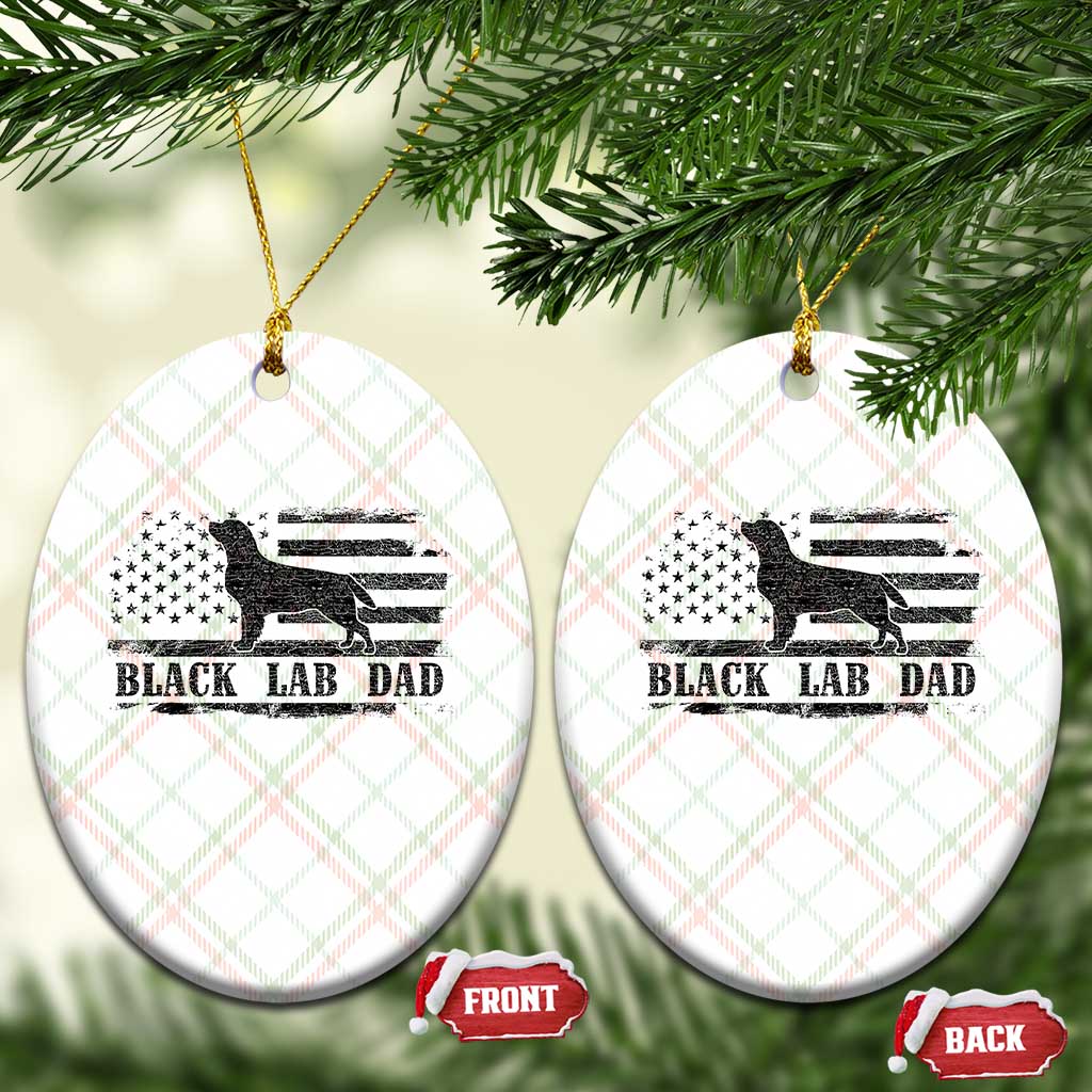 Black Lab Dad Ceramic Ornament Funny Labrador Dad Fathers Day Gift for Dog Lovers TS10 Print Your Wear