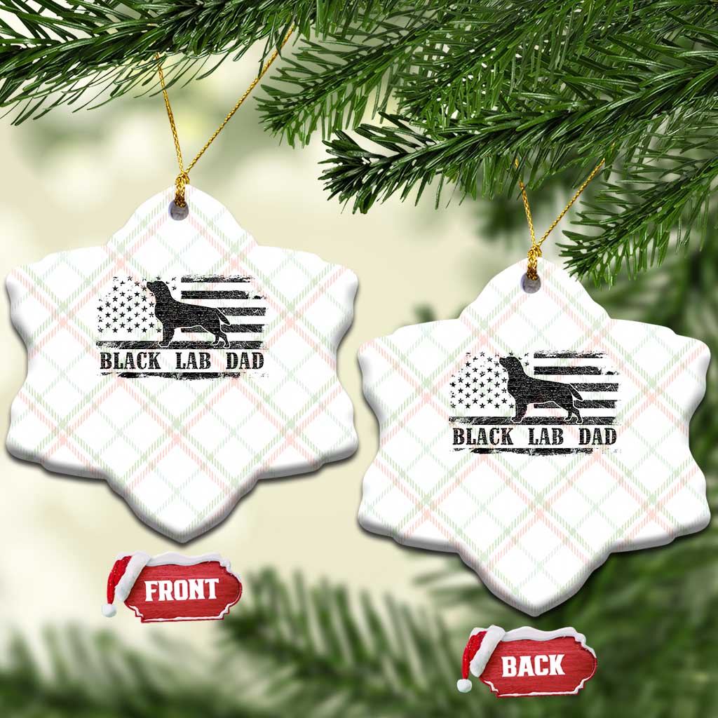 Black Lab Dad Ceramic Ornament Funny Labrador Dad Fathers Day Gift for Dog Lovers TS10 Print Your Wear