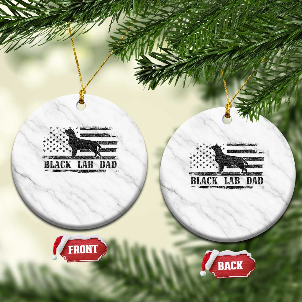 Black Lab Dad Ceramic Ornament Funny Labrador Dad Fathers Day Gift for Dog Lovers TS10 1pc White Marble Print Your Wear