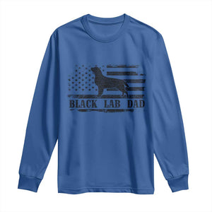 Black Lab Dad Long Sleeve Shirt Funny Labrador Dad Fathers Day Gift for Dog Lovers TS10 Royal Blue Print Your Wear