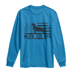 Black Lab Dad Long Sleeve Shirt Funny Labrador Dad Fathers Day Gift for Dog Lovers TS10 Sapphire Print Your Wear