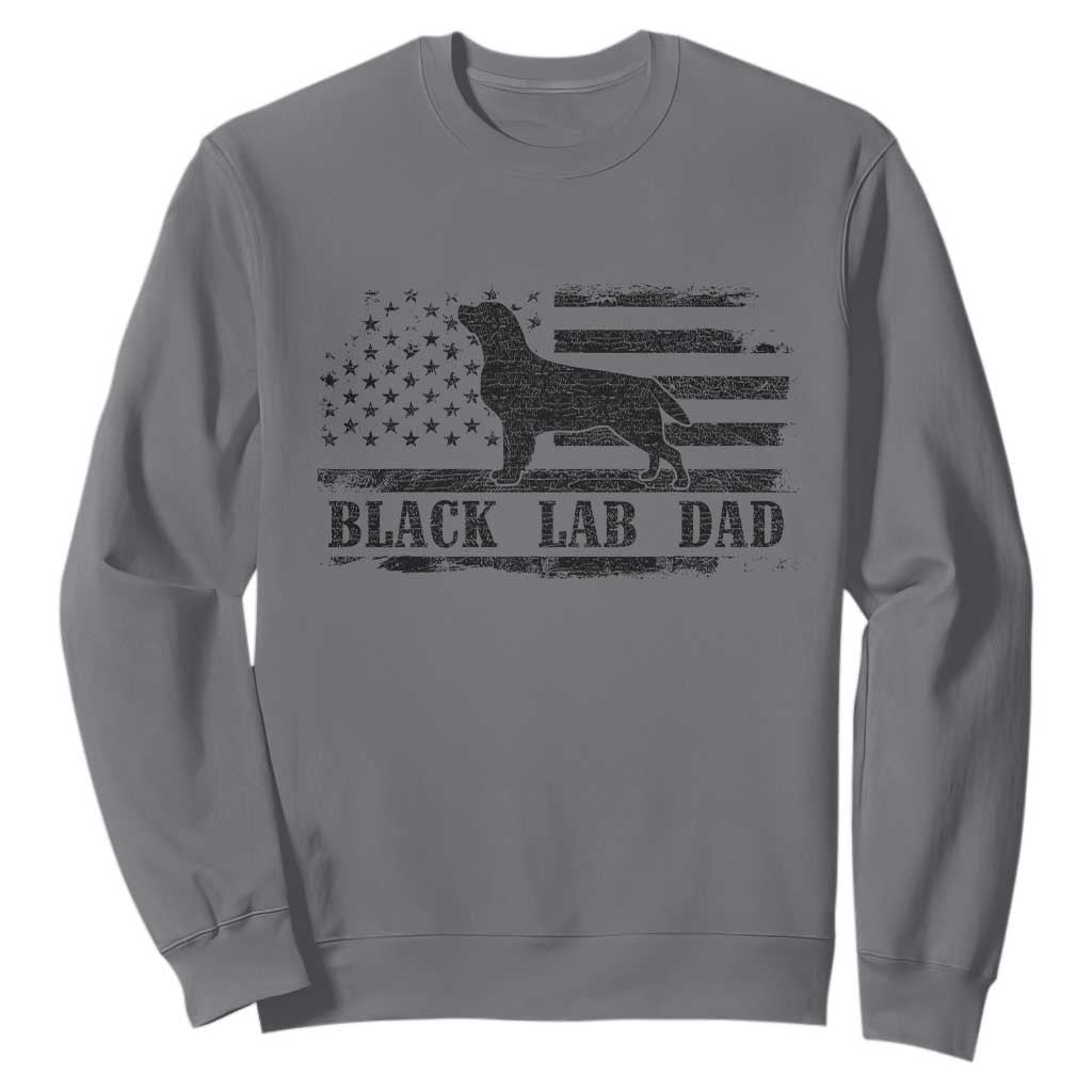Black Lab Dad Sweatshirt Funny Labrador Dad Fathers Day Gift for Dog Lovers TS10 Charcoal Print Your Wear