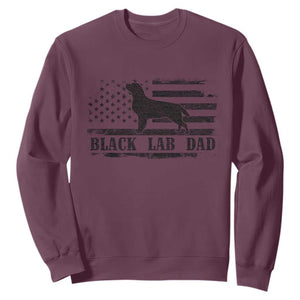 Black Lab Dad Sweatshirt Funny Labrador Dad Fathers Day Gift for Dog Lovers TS10 Maroon Print Your Wear