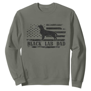 Black Lab Dad Sweatshirt Funny Labrador Dad Fathers Day Gift for Dog Lovers TS10 Military Green Print Your Wear