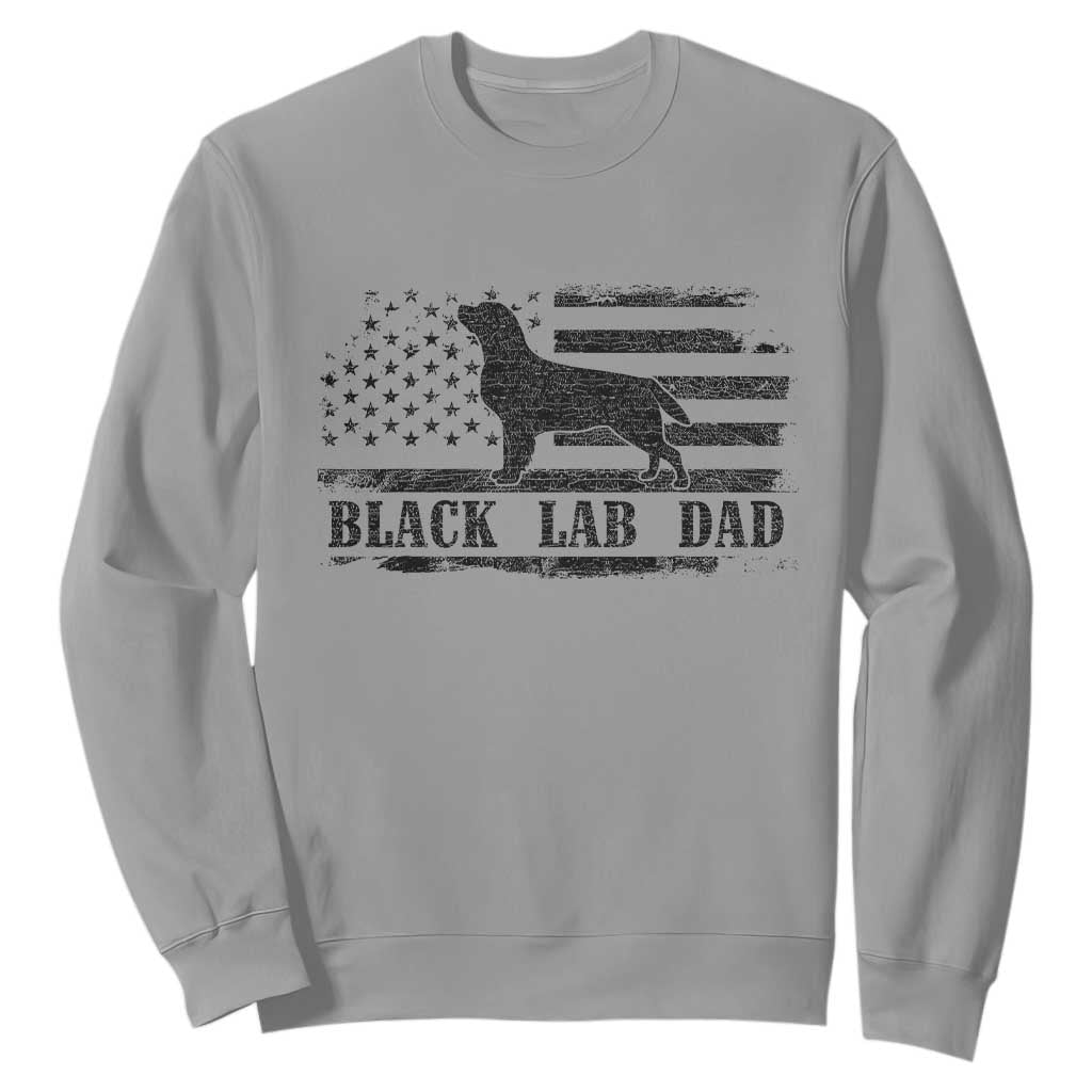 Black Lab Dad Sweatshirt Funny Labrador Dad Fathers Day Gift for Dog Lovers TS10 Sport Gray Print Your Wear