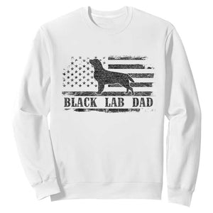 Black Lab Dad Sweatshirt Funny Labrador Dad Fathers Day Gift for Dog Lovers TS10 White Print Your Wear