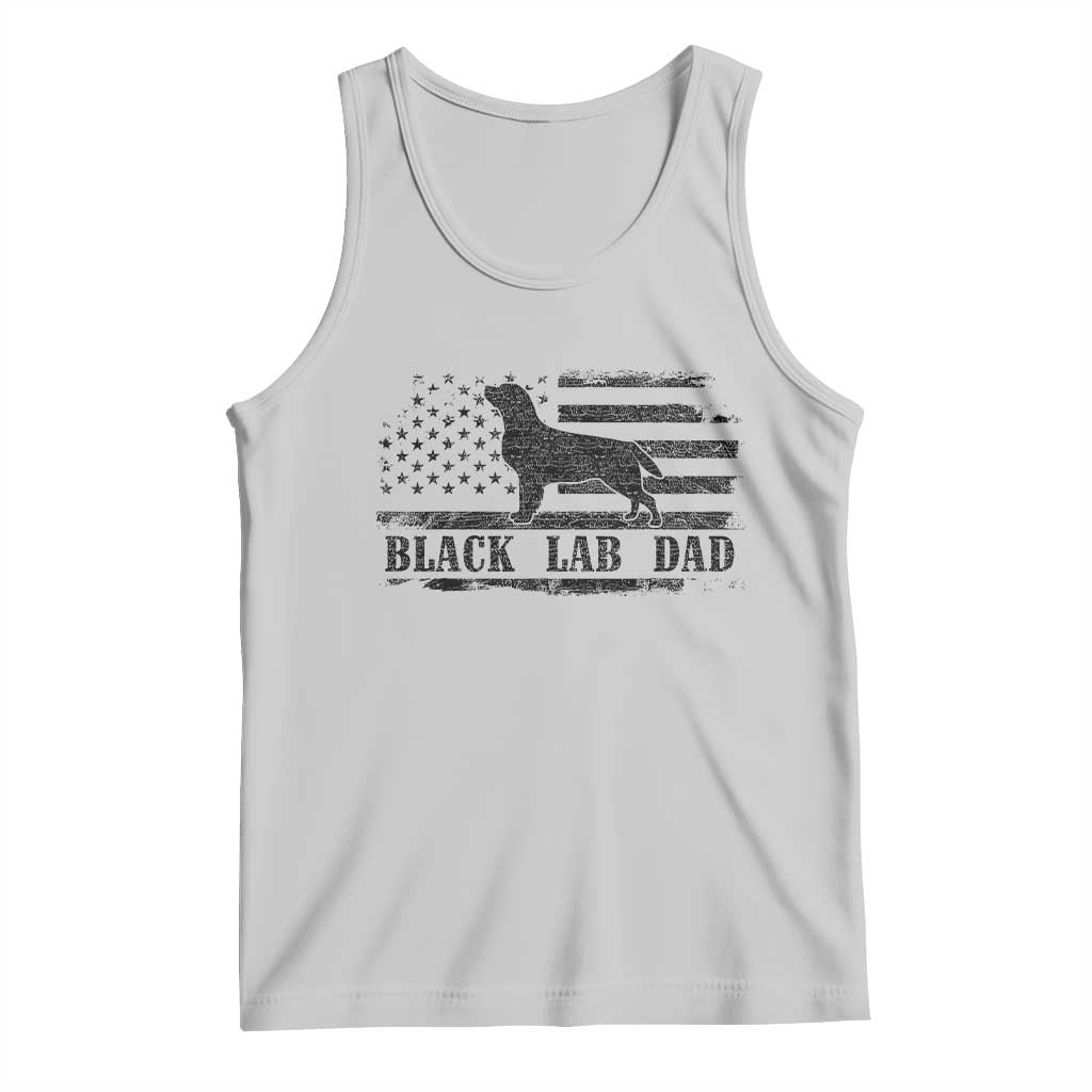 Black Lab Dad Tank Top Funny Labrador Dad Fathers Day Gift for Dog Lovers TS10 Ash Print Your Wear
