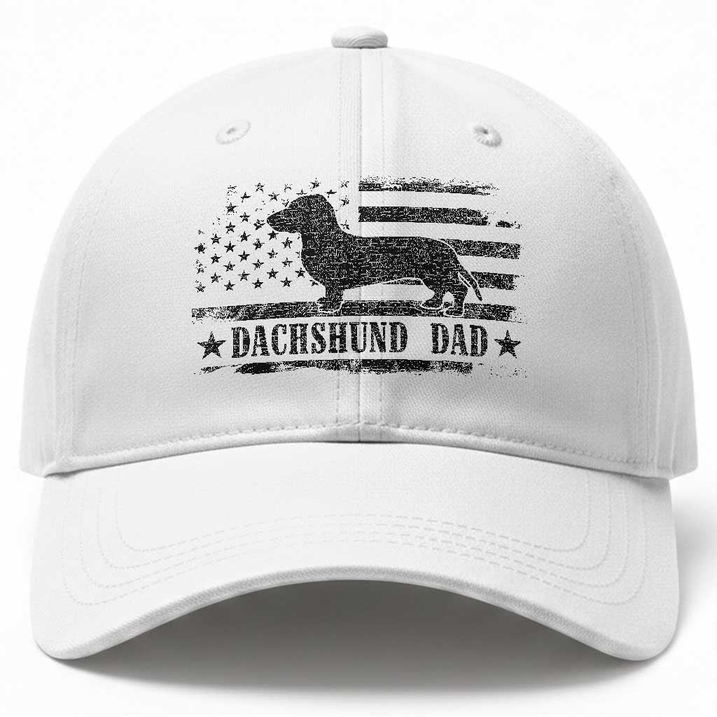 Dachshund Dog Dad Baseball Cap Fathers Day Gift for Dog Lovers American Flag TS10 Print Your Wear