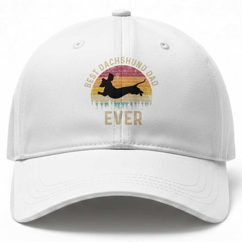 Dachshund Dog Dad Baseball Cap Vintage 60s 70s Retro Fathers Day Gift for Dog Lovers TS10 Print Your Wear