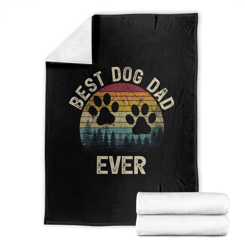 Best Dog Dad Ever Throw Blanket Fathers Day Gift for Dog Lovers TS10 Black Print Your Wear