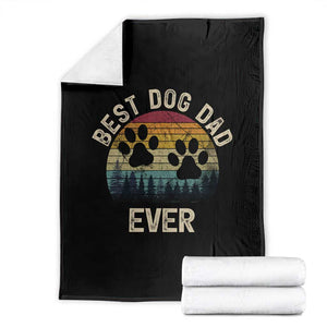 Best Dog Dad Ever Throw Blanket Fathers Day Gift for Dog Lovers TS10 Black Print Your Wear