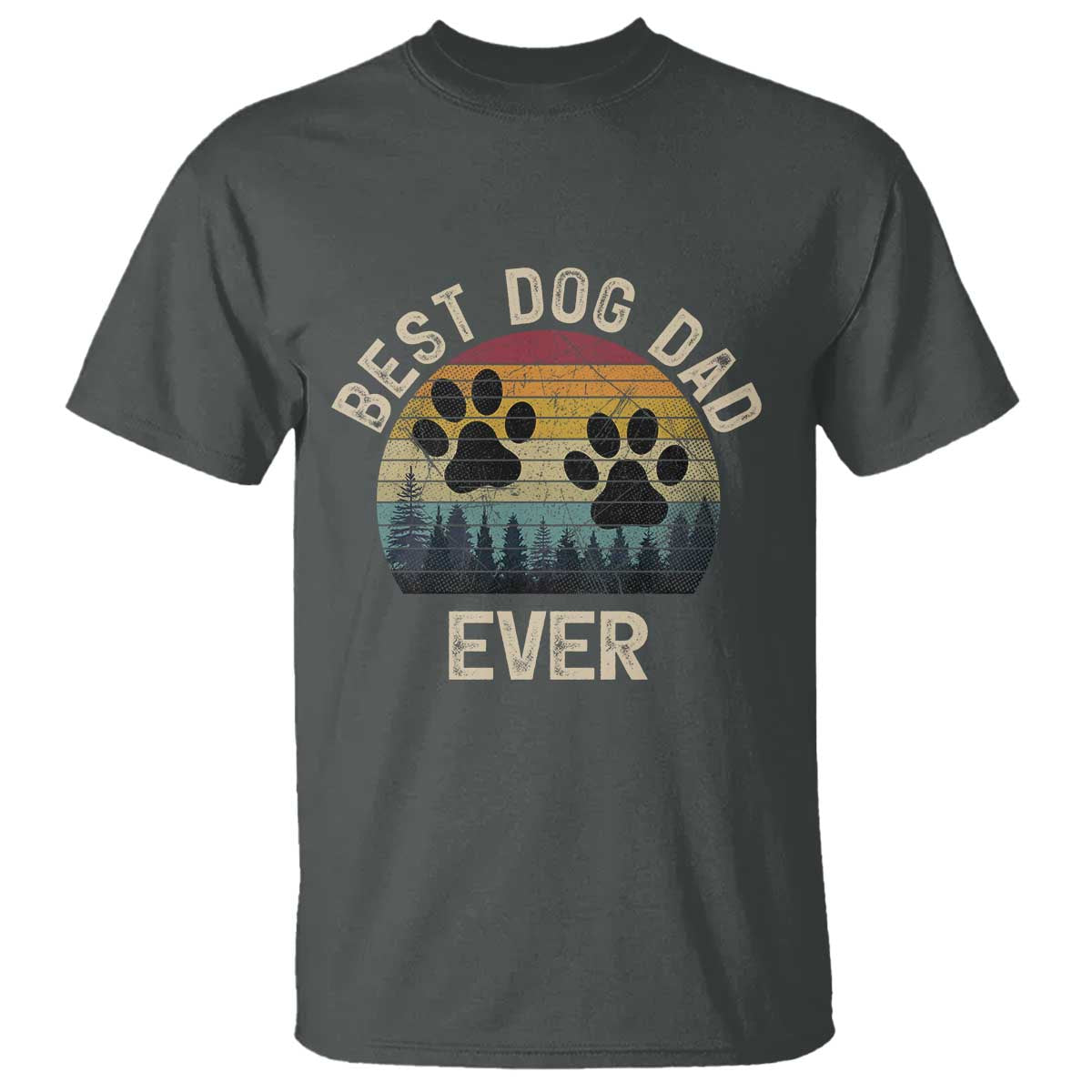 Best Dog Dad Ever T Shirt Fathers Day Gift for Dog Lovers TS10 Dark Heather Print Your Wear