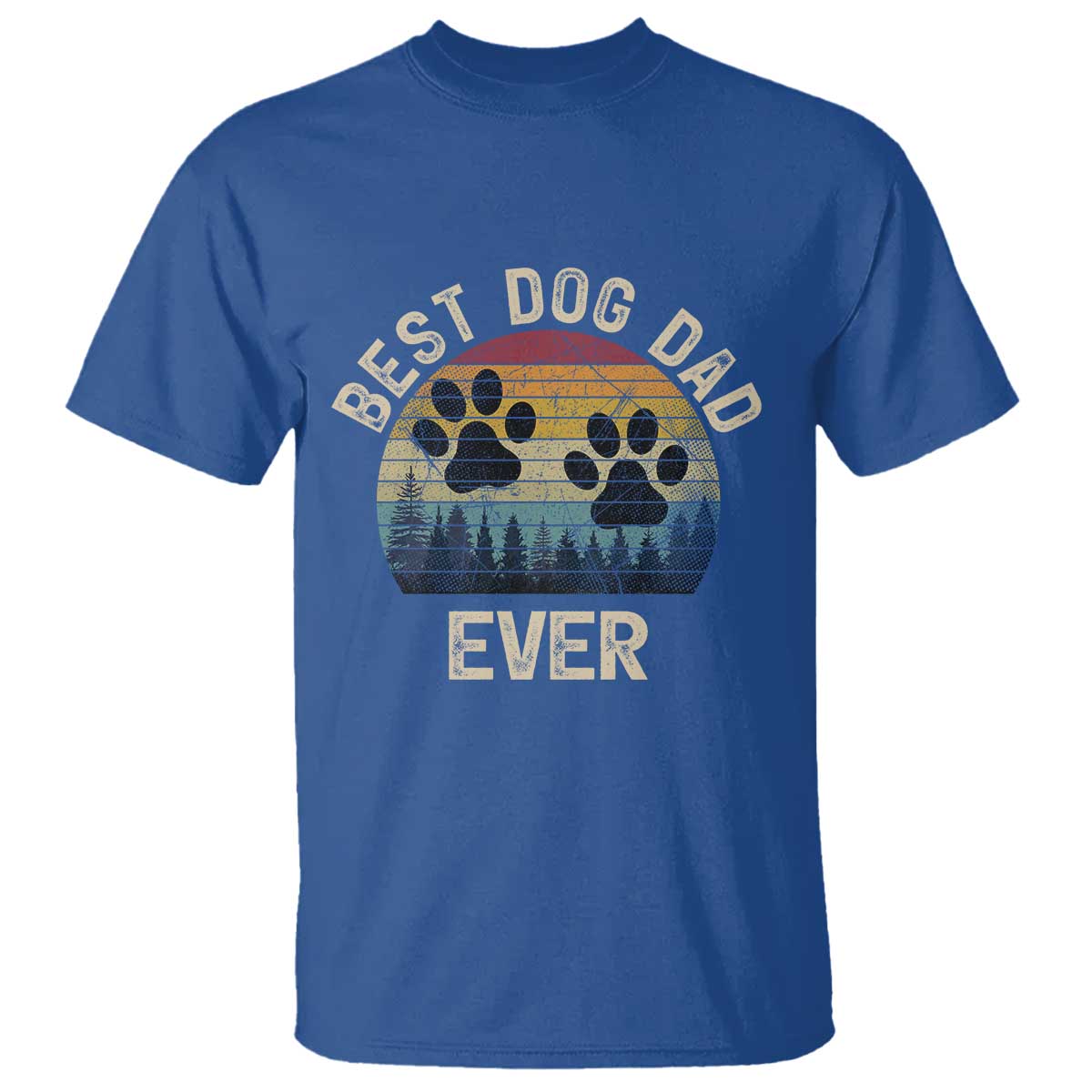 Best Dog Dad Ever T Shirt Fathers Day Gift for Dog Lovers TS10 Royal Blue Print Your Wear