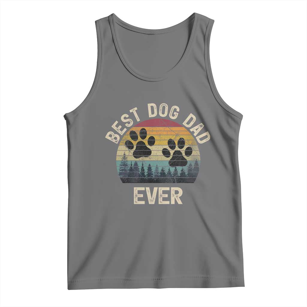 Best Dog Dad Ever Tank Top Fathers Day Gift for Dog Lovers TS10 Black Heather Print Your Wear