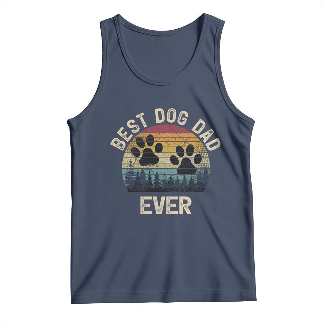 Best Dog Dad Ever Tank Top Fathers Day Gift for Dog Lovers TS10 Navy Print Your Wear