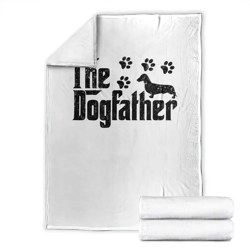 Dachshund Dog Dad Throw Blanket The Dogfather Fathers Day Gifts For Dog Lovers TS10 White Print Your Wear