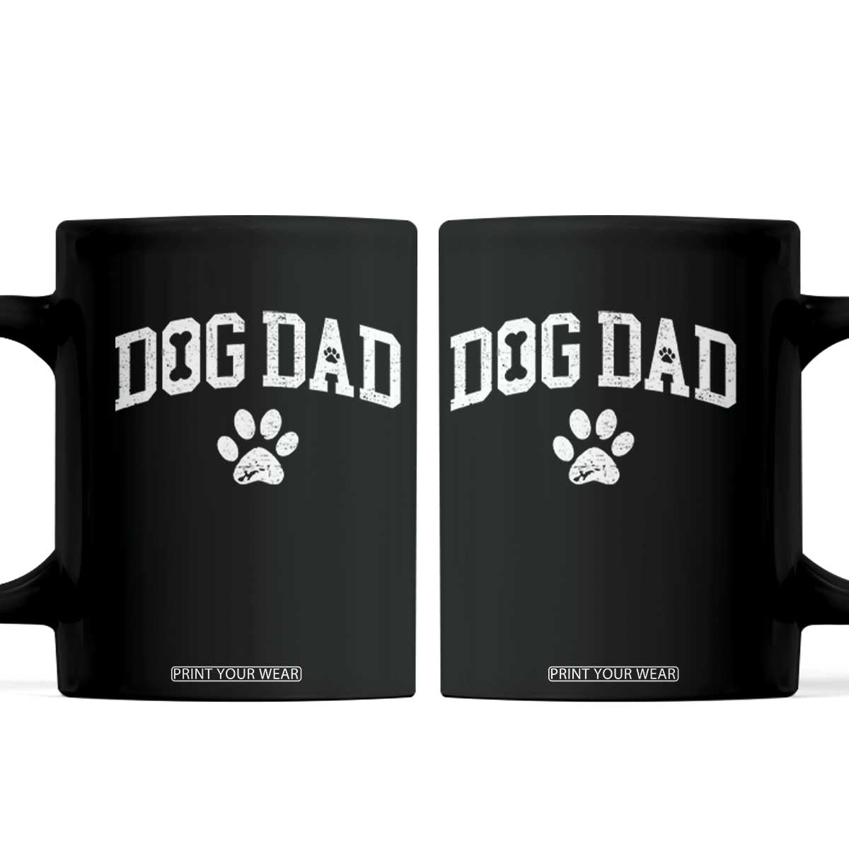 Retro Dog Dad Coffee Mug Distressed Fathers Day Gift for Dog Lovers TS10 Black Print Your Wear