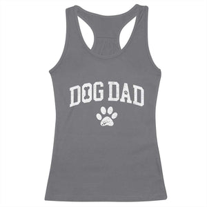 Retro Dog Dad Racerback Tank Top Distressed Fathers Day Gift for Dog Lovers TS10 Charcoal Print Your Wear