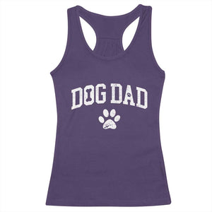Retro Dog Dad Racerback Tank Top Distressed Fathers Day Gift for Dog Lovers TS10 Purple Print Your Wear