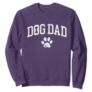 Retro Dog Dad Sweatshirt Distressed Fathers Day Gift for Dog Lovers TS10 Purple Print Your Wear