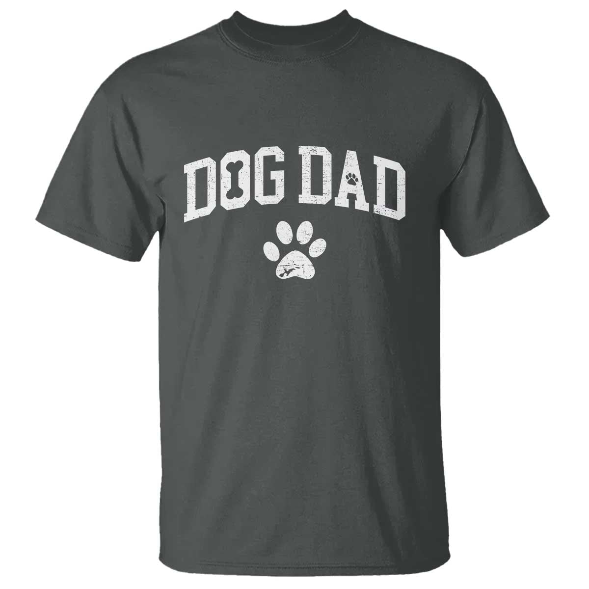Retro Dog Dad T Shirt Distressed Fathers Day Gift for Dog Lovers TS10 Dark Heather Print Your Wear
