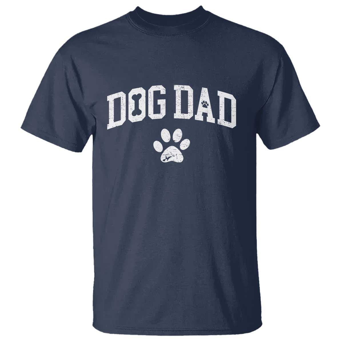 Retro Dog Dad T Shirt Distressed Fathers Day Gift for Dog Lovers TS10 Navy Print Your Wear