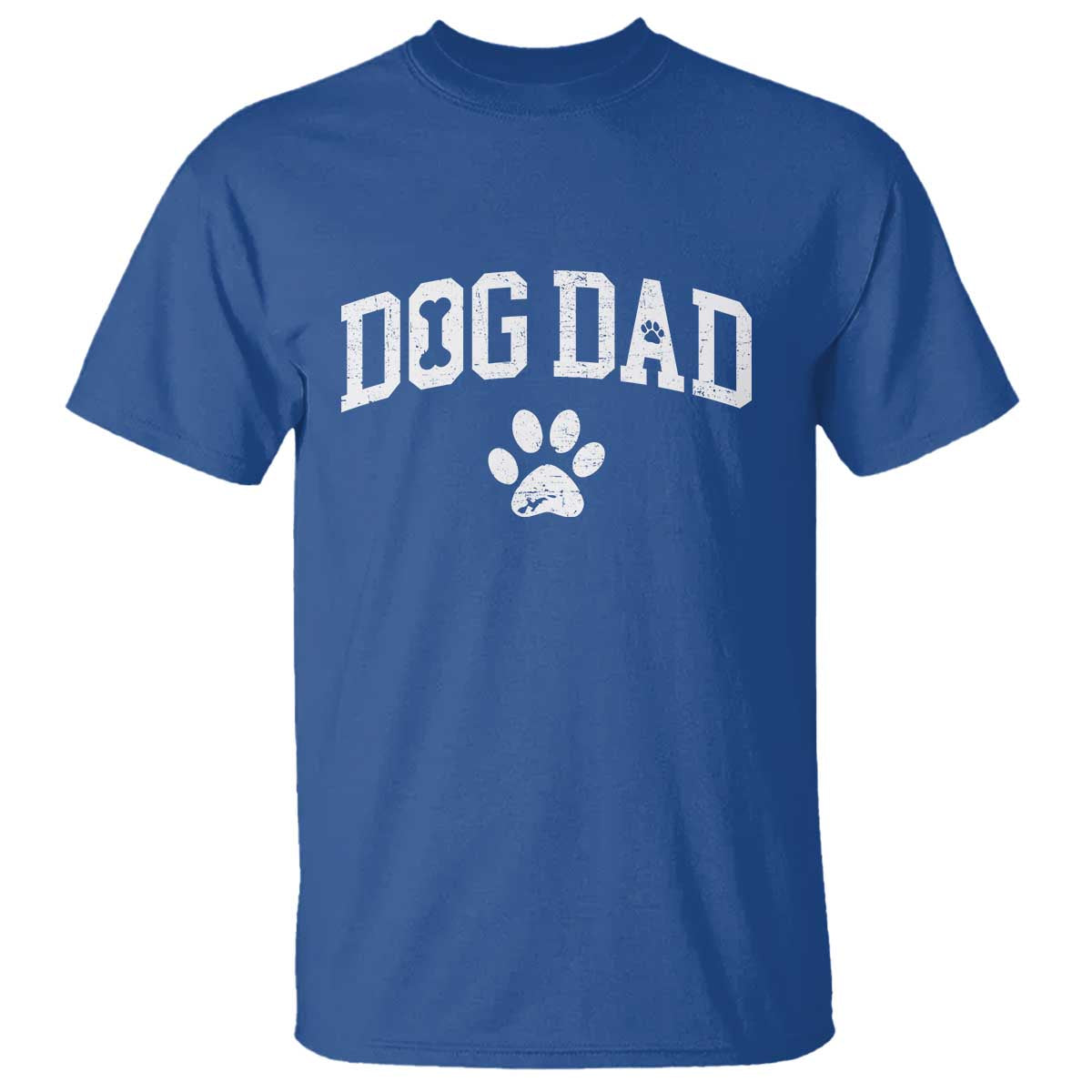 Retro Dog Dad T Shirt Distressed Fathers Day Gift for Dog Lovers TS10 Royal Blue Print Your Wear