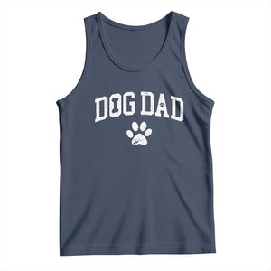 Retro Dog Dad Tank Top Distressed Fathers Day Gift for Dog Lovers TS10 Navy Print Your Wear