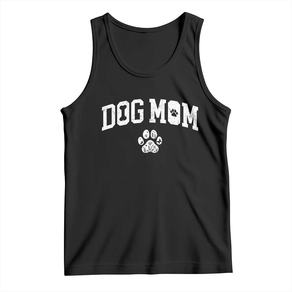 Dog Mom Tank Top Floral Fur Mama Gift For Her Mothers Day TS10 Black Print Your Wear