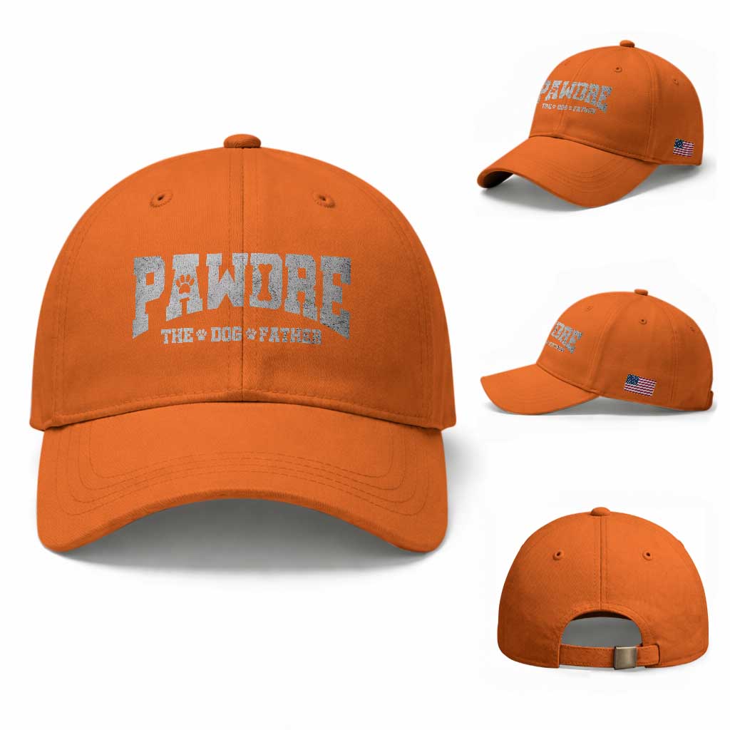Pawdre The Dog Father Baseball Cap Dog Dad Christmas Fathers Day TS10 Baseball Cap Universal Fit Orange Print Your Wear