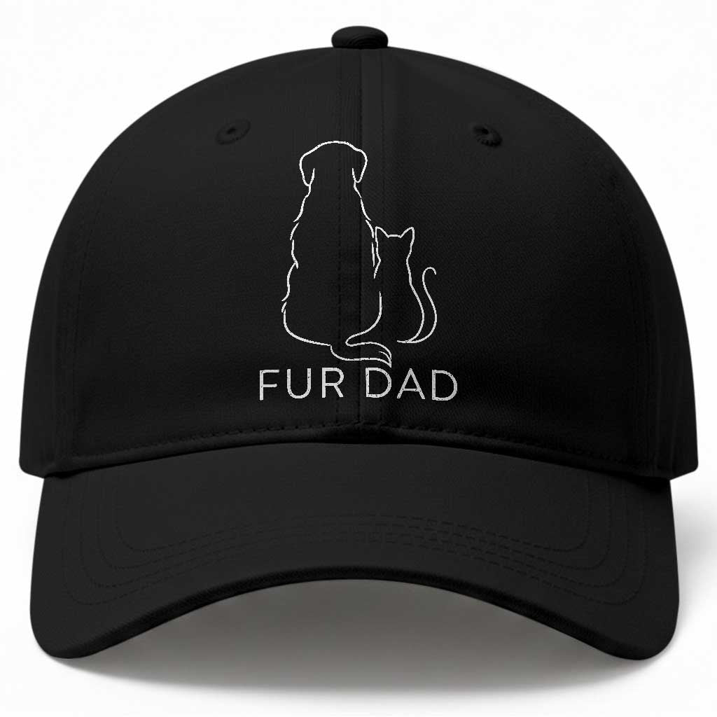 Fur Dad Baseball Cap Pet Lover Cat Dog Dad Funny Fathers Day TS10 Print Your Wear