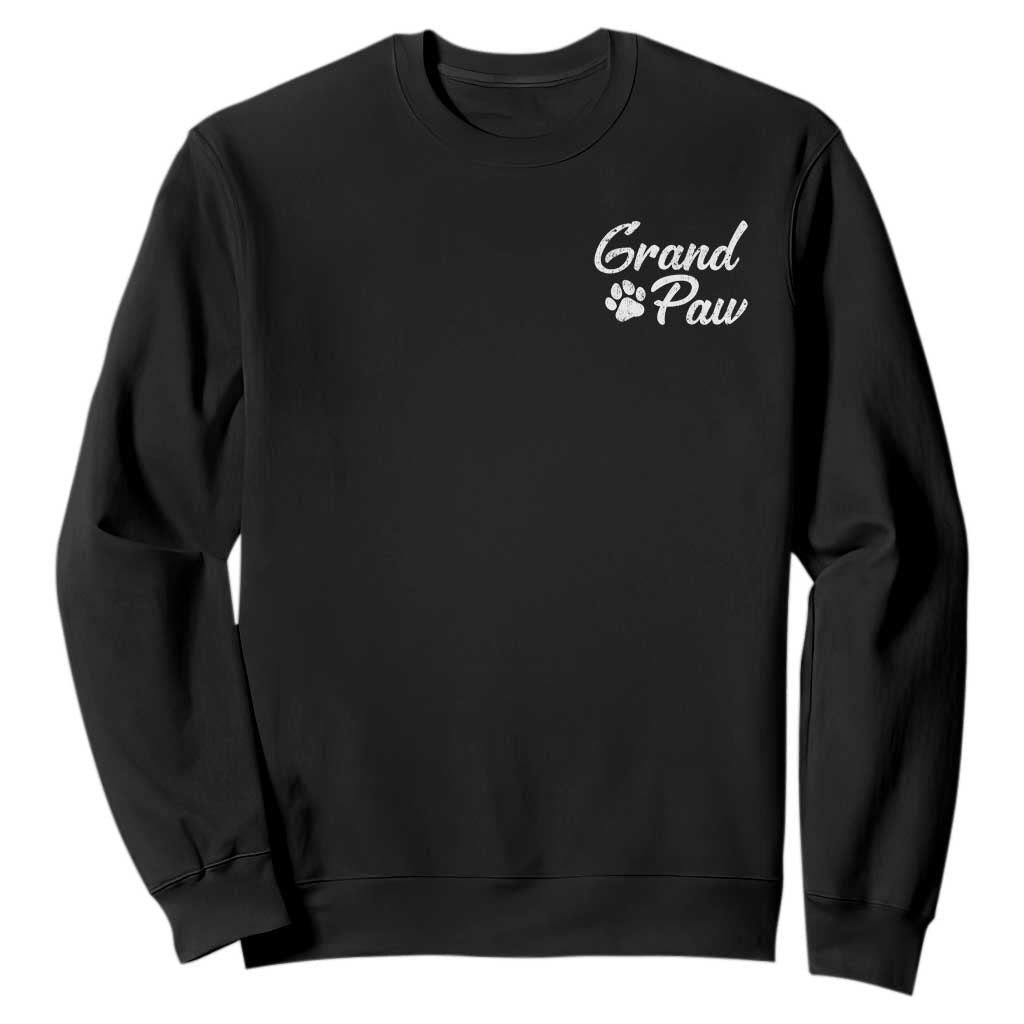 Grandpaw Sweatshirt Best Dog Grandpa Fathers Day Gift From Dog TS10 Black Print Your Wear