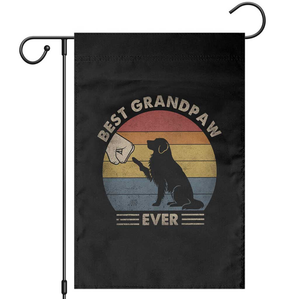 Best Grandpaw Ever Garden Flag Retro Dog Grandpa Fathers Day Gift From Dog TS10 Black Print Your Wear