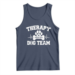 Personalized Therapy Dog Team Tank Top Custom Name TS10 Navy Print Your Wear