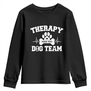 Personalized Therapy Dog Team Youth Sweatshirt Custom Name TS10 Black Print Your Wear