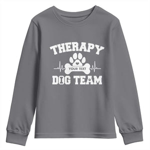 Personalized Therapy Dog Team Youth Sweatshirt Custom Name TS10 Charcoal Print Your Wear