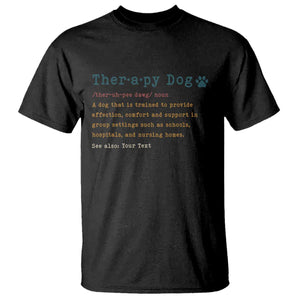 Personalized Therapy Dog T Shirt Retro Custom Name Pet Partners TS10 Black Print Your Wear