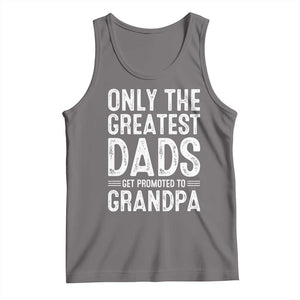 Greatest Dads Get Promoted To Grandpa Tank Top TS10 Deep Heather Print Your Wear