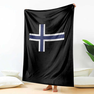 Norway Flag Throw Blanket Distressed Norwegian Norge Nordic Red White Blue Symbol TS10 Print Your Wear