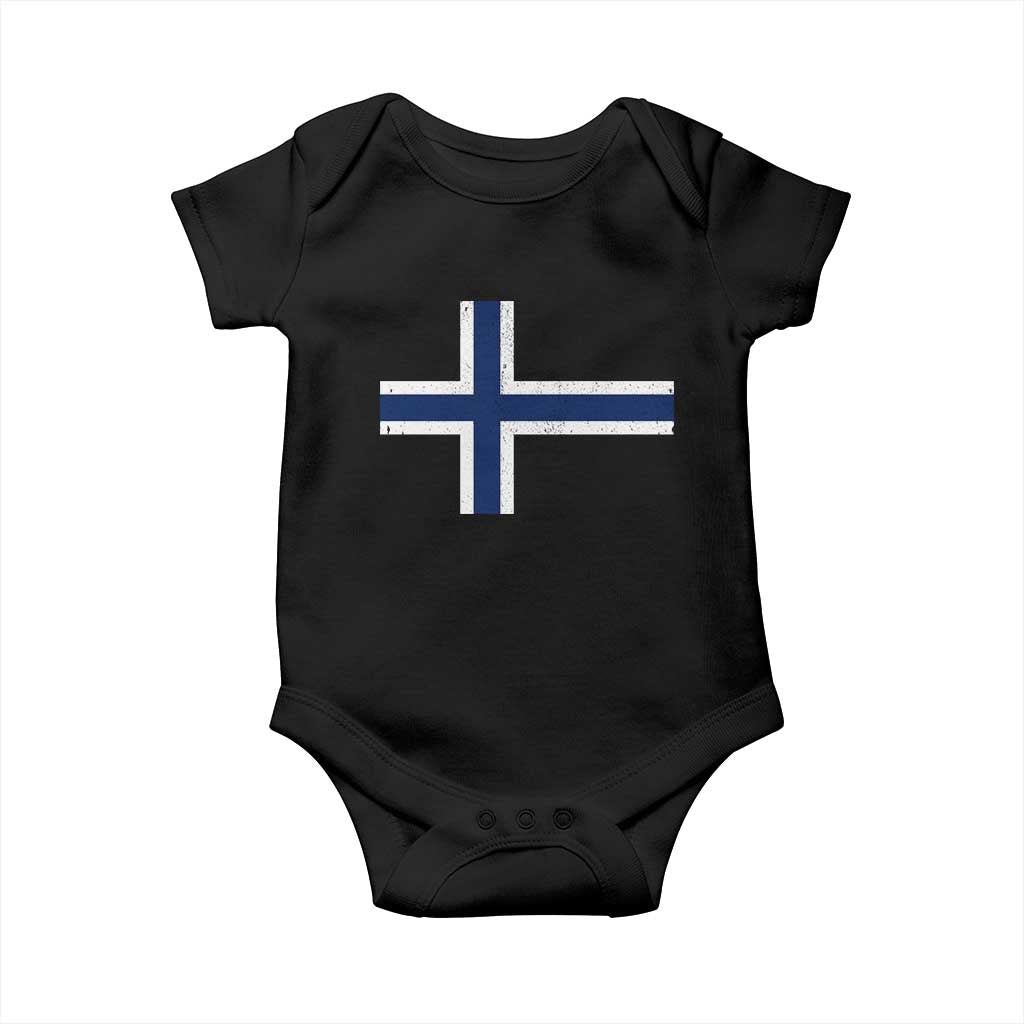 Norway Flag Baby Onesie Distressed Norwegian Norge Nordic Red White Blue Symbol TS10 Black Print Your Wear