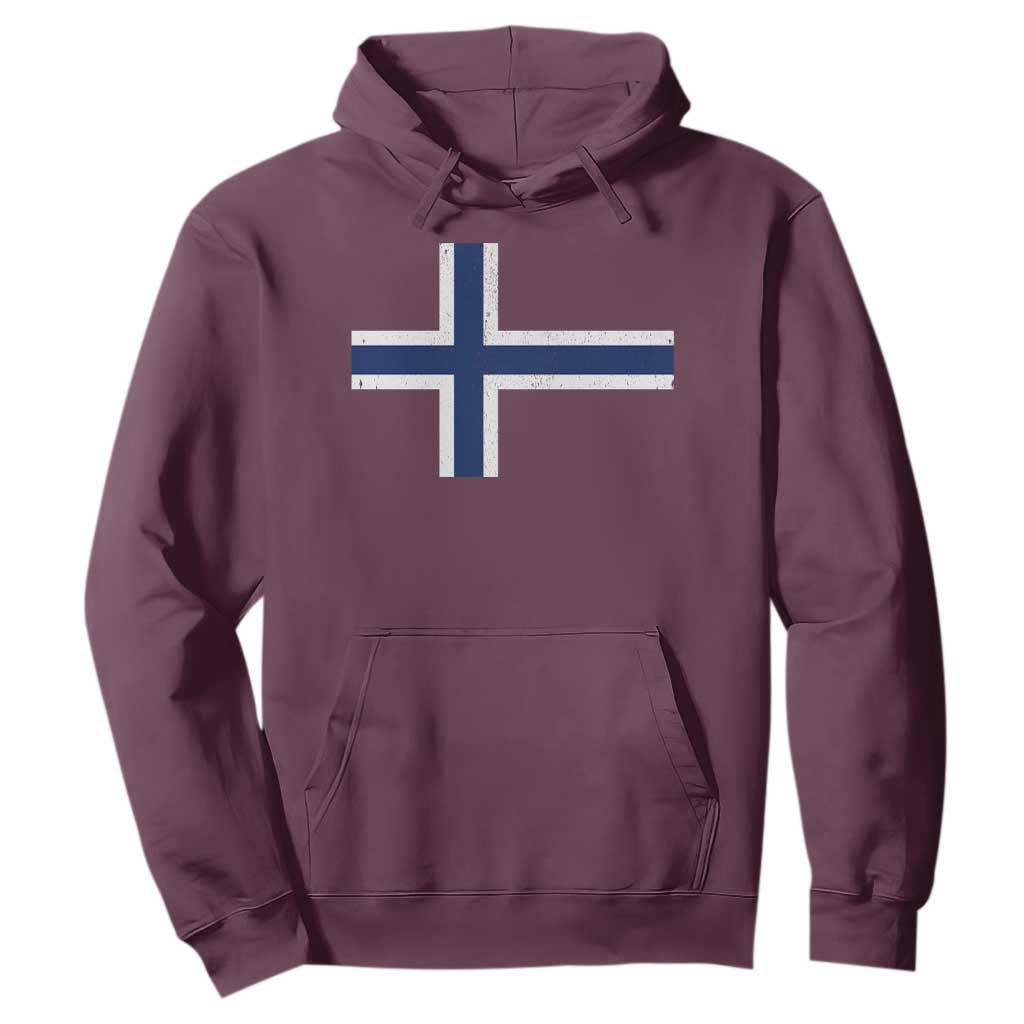 Norway Flag Hoodie Distressed Norwegian Norge Nordic Red White Blue Symbol TS10 Maroon Print Your Wear