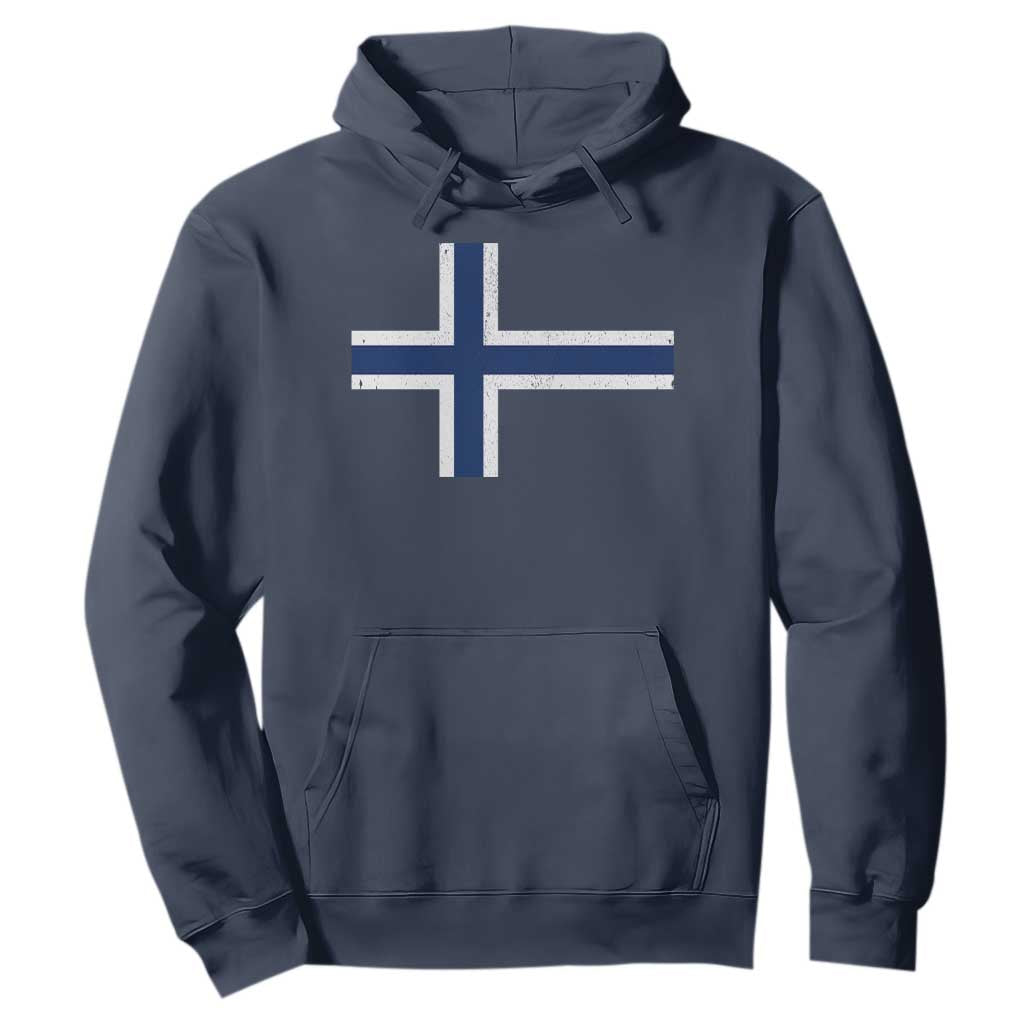 Norway Flag Hoodie Distressed Norwegian Norge Nordic Red White Blue Symbol TS10 Navy Print Your Wear