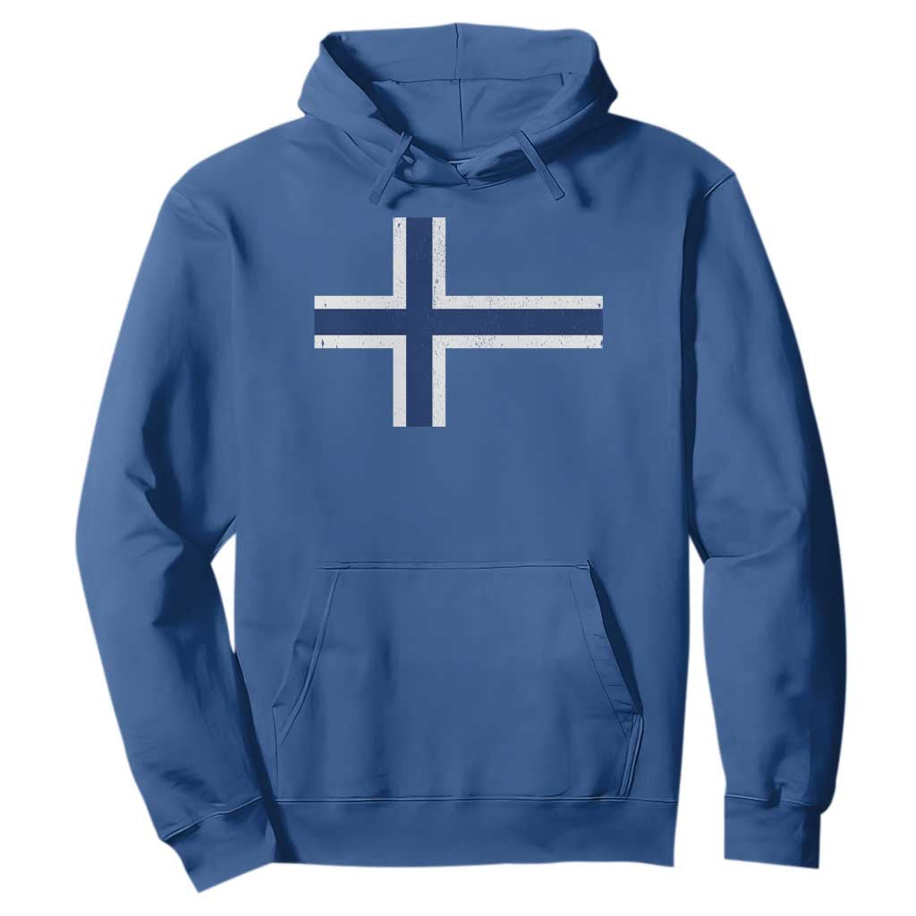 Norway Flag Hoodie Distressed Norwegian Norge Nordic Red White Blue Symbol TS10 Royal Blue Print Your Wear