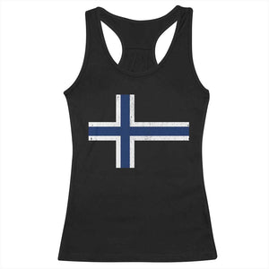 Norway Flag Racerback Tank Top Distressed Norwegian Norge Nordic Red White Blue Symbol TS10 Black Print Your Wear