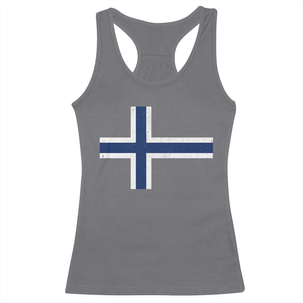 Norway Flag Racerback Tank Top Distressed Norwegian Norge Nordic Red White Blue Symbol TS10 Charcoal Print Your Wear