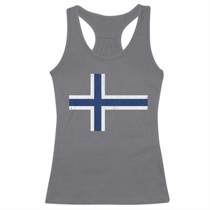 Norway Flag Racerback Tank Top Distressed Norwegian Norge Nordic Red White Blue Symbol TS10 Charcoal Print Your Wear