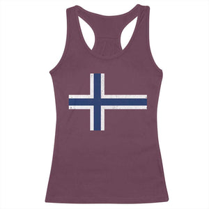 Norway Flag Racerback Tank Top Distressed Norwegian Norge Nordic Red White Blue Symbol TS10 Maroon Print Your Wear