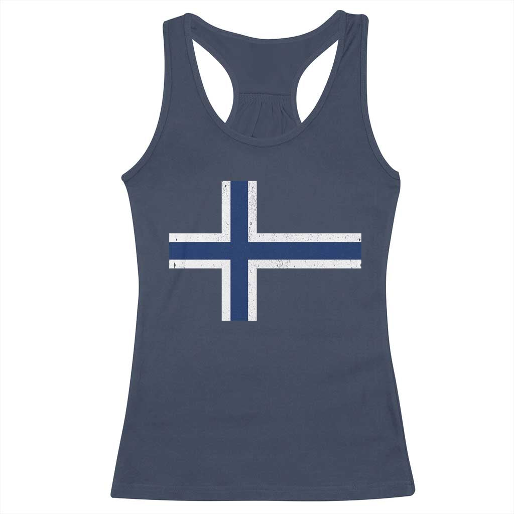 Norway Flag Racerback Tank Top Distressed Norwegian Norge Nordic Red White Blue Symbol TS10 Navy Print Your Wear